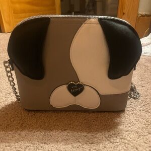 Betsey Johnson Gray and Black Crossbody Bag